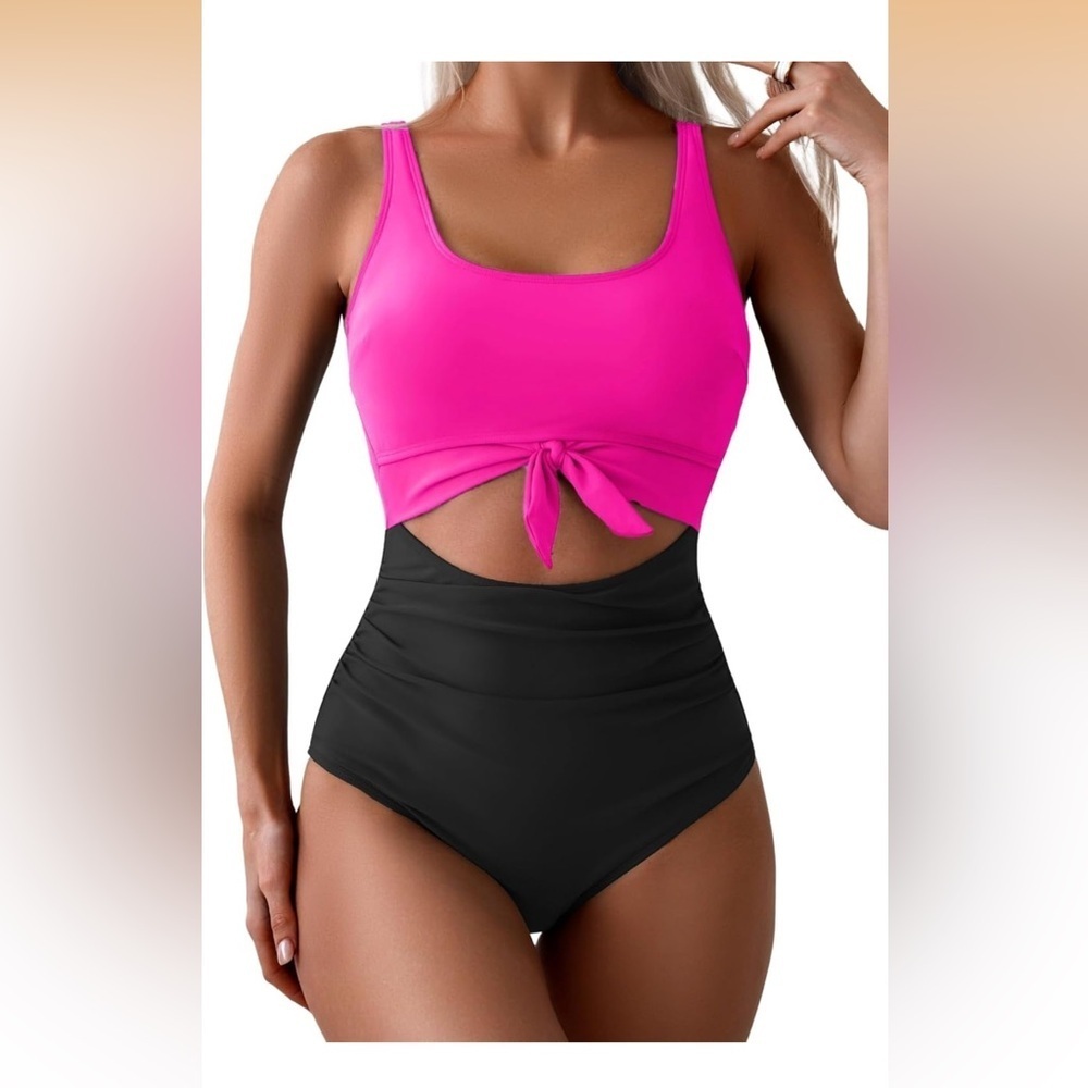 Eomenie Women's One-Piece Swimsuits Tummy Control Cutout High Waisted S/0062